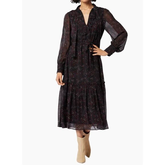 Joie NWT Roussel Paisley-Print silk Midi Dress plus size 2X - Picture 1 of 12